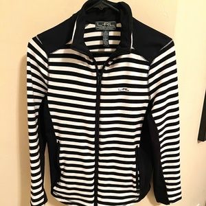L-RL Ralph Lauren black and white active wear jacket